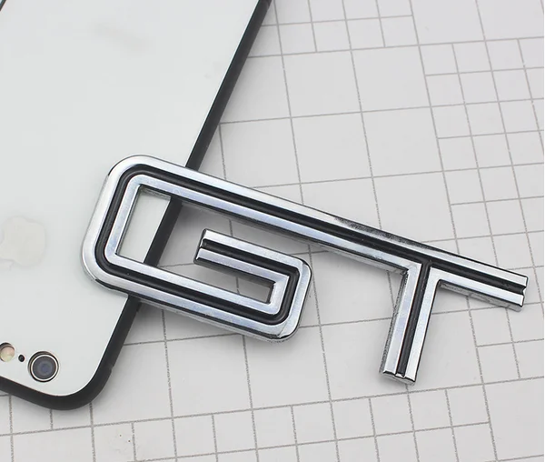

3D Black Metal GT Auto Emblem Badges Decal Sticker Car Accessories