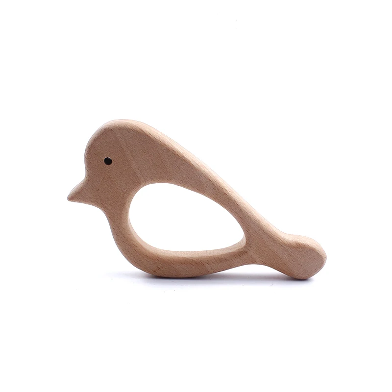 Baby Infant Accesories New Baby Teether Wooden Animal Pacifier Pendants BPA Free Beech Animal Shape Teether Baby Wooden Chew Toy