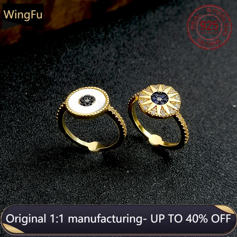 

s925 sterling silver white mother-of-pearl zircon gold ring fashion luxury brand monaco jewelry gift