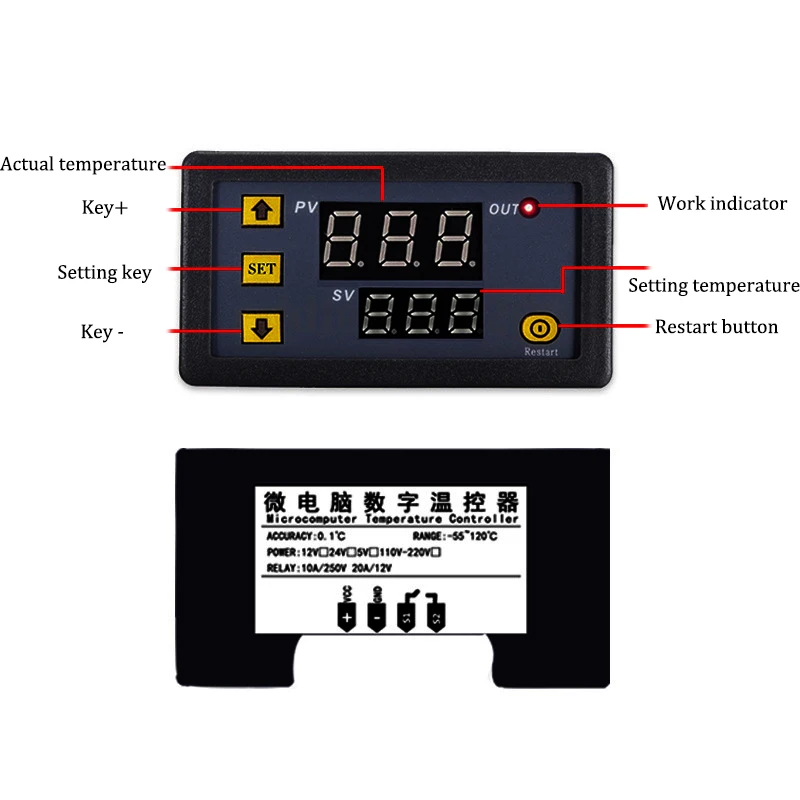 Цифровой термостат Pymeter W1018 регулятор температуры для нагрева и охлаждения