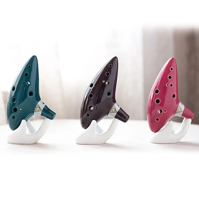 

White 6/12 Hole Ocarina Collector Ceramic Hand Stand Base for Music Lovers Wholesale Dropshipping Fast Reach