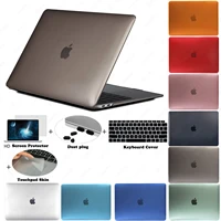 5in1 13 14 pro case crystal cover for 11 12 macbook 13 3 air 16 15 m1 max us english keyboard skin touchpad screen protector