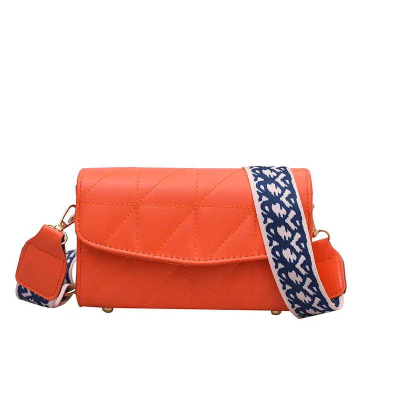 

Fashion Korean Style Western Style Broadband Embroidery Line Small Square Bag Fashion Popular Crossbody Shoulder Bag