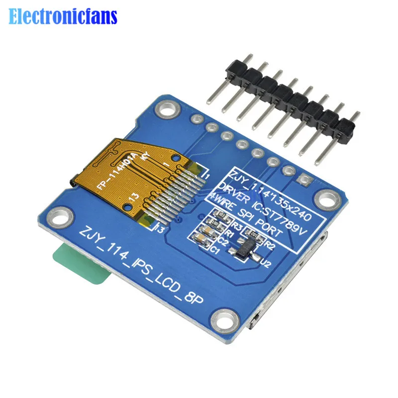 1,14 дюймов 135x240 TFT ЖК-дисплей модуль ips lcd ST7789 Привод IC HD цветной экран Full View 8pin 135*240 3,3 В SPI интерфейс