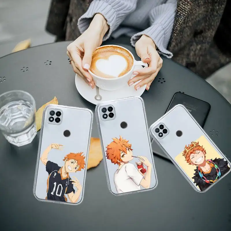 

Hot Haikyuu Hinata Anime Volleyball Phone Case Transparent for Xiaomi redmi note 5 7 8 9 10 11 t S A lite pro high quality funda