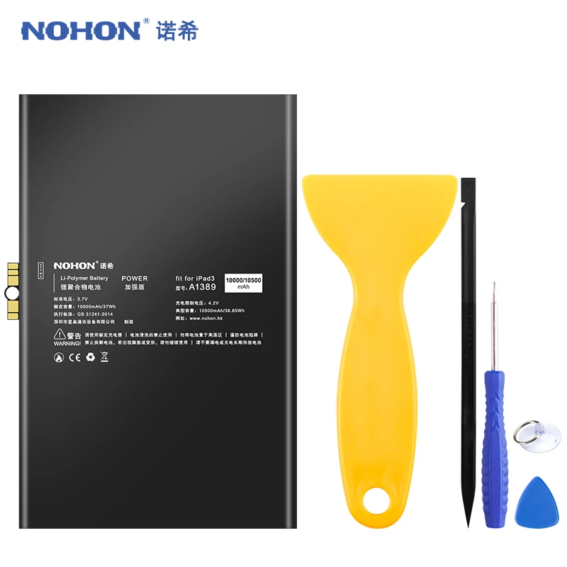 Оригинальный NOHON A1389 Батарея для iPad 3 4 3RD A1403 A1416 A1430 A1433 A1458 iPad3 iPad4 10500 мАч Замена Bateria