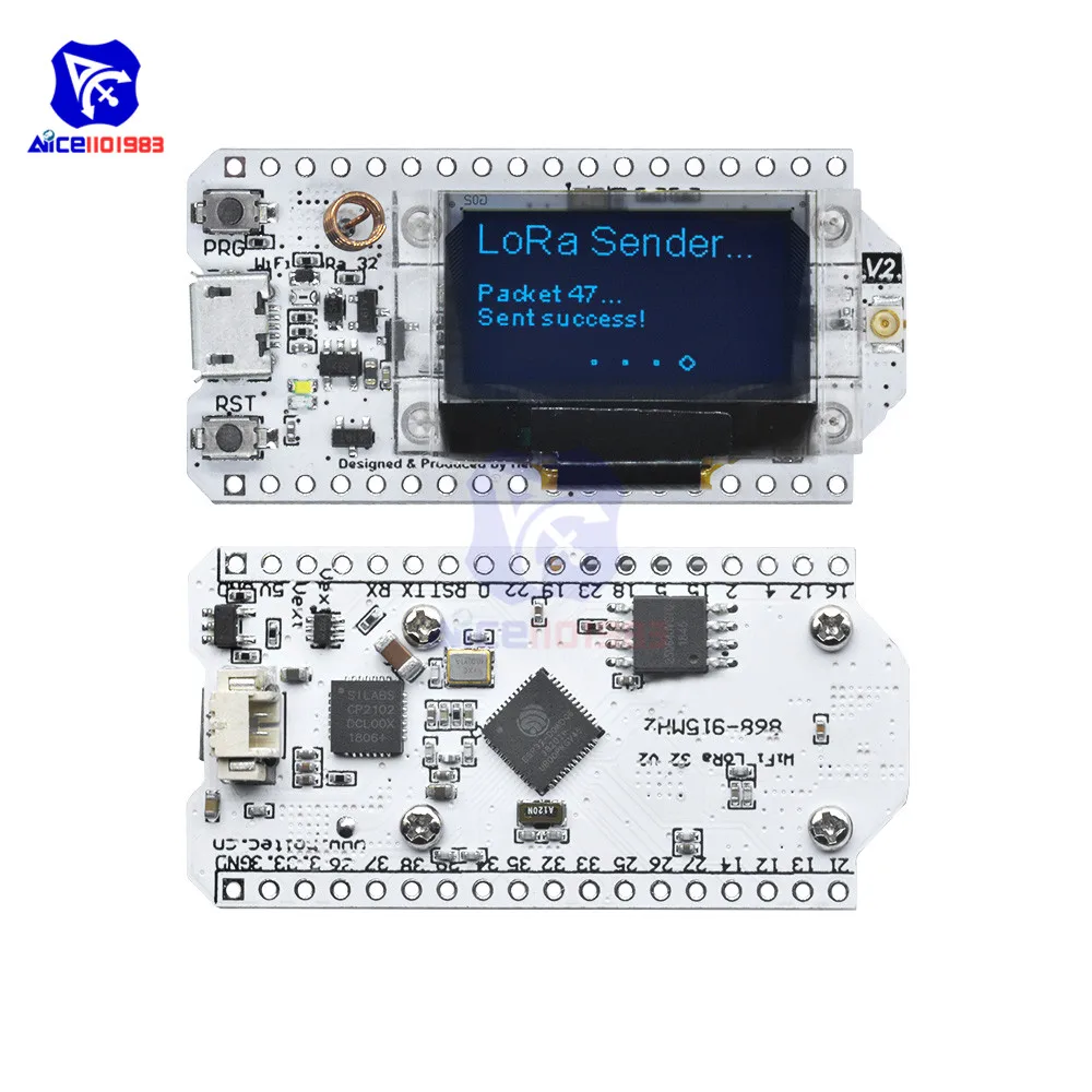 Diymore LoRa 868-915 МГц 0,9" OLED дисплей ESP32 wifi Bluetooth Плата расширения антенна IPX приемопередатчик SX1276 IOT для Arduino