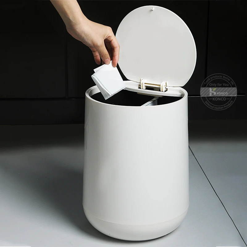 Konco двухэтажные мусорные ведра для кухни гостиной туалета мусорное ведро круглая