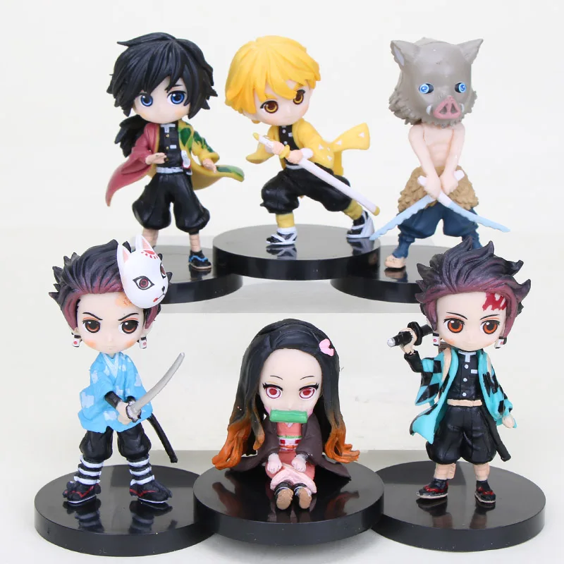 6 шт./компл. аниме демон убийца Kimetsu без Yaiba Q Posket камадо Tanjirou Nezuko Agatsuma игрушечных