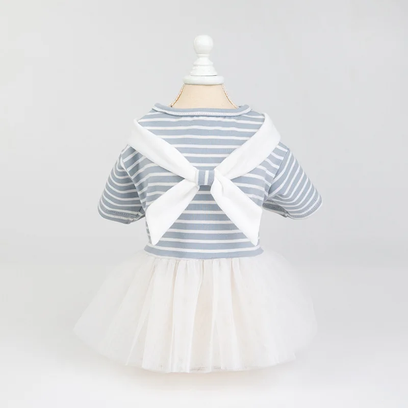 Собака милое Хлопковое платье принцессы для девочек юбка домашних животных