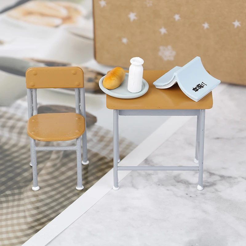 1 Набор стол и стул для кукольного домика миниатюрных классных классов детей