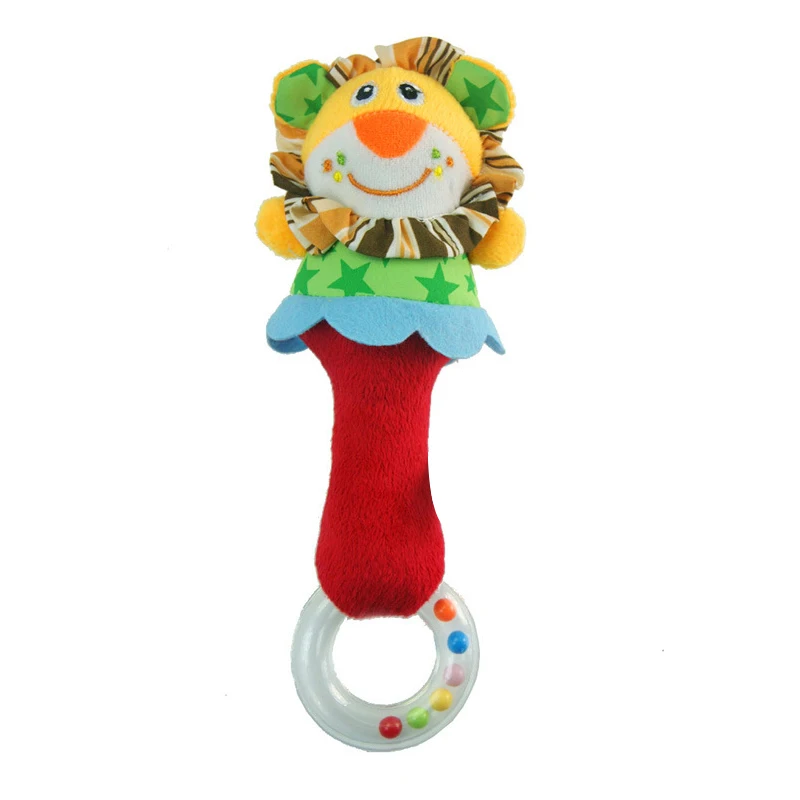От 2 месяцев до 3 лет детские игрушки погремушки в виде милых животных плюшевая