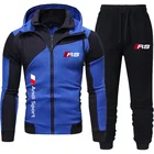 Костюм спортивный мужской с принтом Bmw Power, свитшот с капюшоном и штаны, пуловер, худи, повседневная спортивная одежда, комплект из 2 предметов