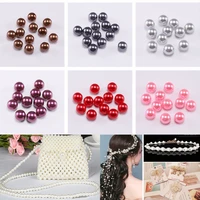 50 400pcs round plastic acrylic 3 14mm no hole abs lmitation pearl beads charm loose beads counter jewelry findings making