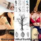 Новая татуировка Стикеры Личность татуировки перчатки защита от ультрафиолетовых лучей арт Водонепроницаемый впитывает пот и переводная татуировка Стикеры одноразовые небольшие свежие бабочка