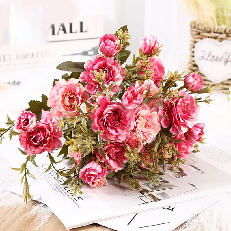 04 6 см 13 головы molenu dahlia осень поддельный Шелковый Искусственный цветок для свадьбы diy вечерние украшения домашний декор - Цвет: 04