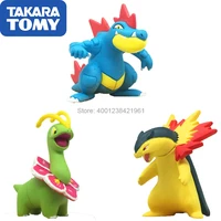 genuine pokemon takara tomy mc model toy typhlosion meganium feraligatr collections action figure