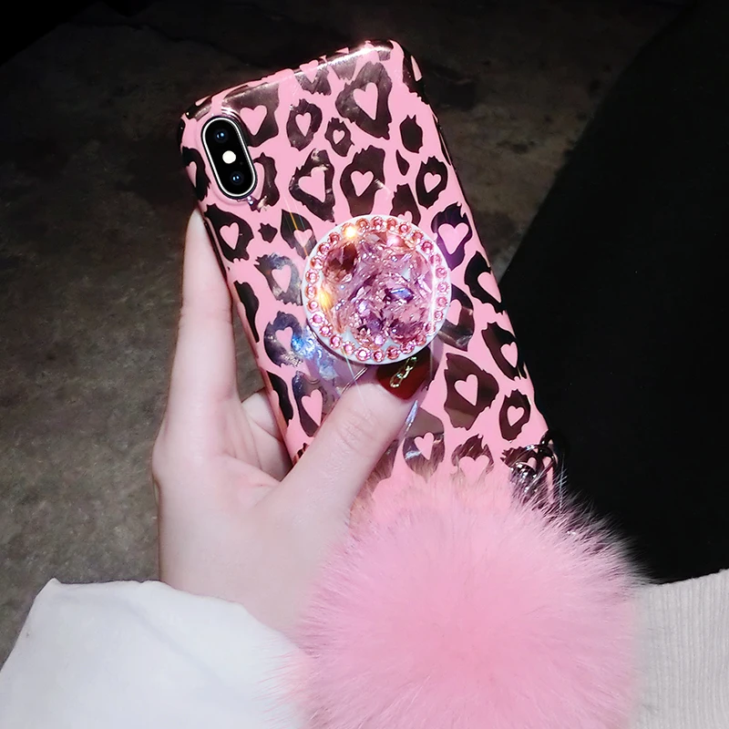 Роскошный блестящий Блестящий Леопардовый ремешок чехол для Apple iPhone 11 12 Pro X Xr Xs Max