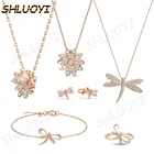 SHLUOYI высокое качество SWA новый. Женское ожерелье с подвеской в виде стрекозы