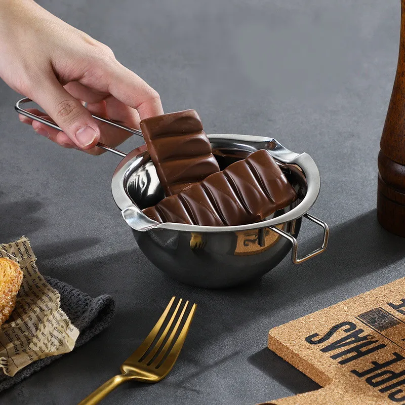 

304 Stainless Steel Chocolate Melting Cooking Pot Home Cheese Candy Melter Milk Water Bath Pan Heating Container Cookware