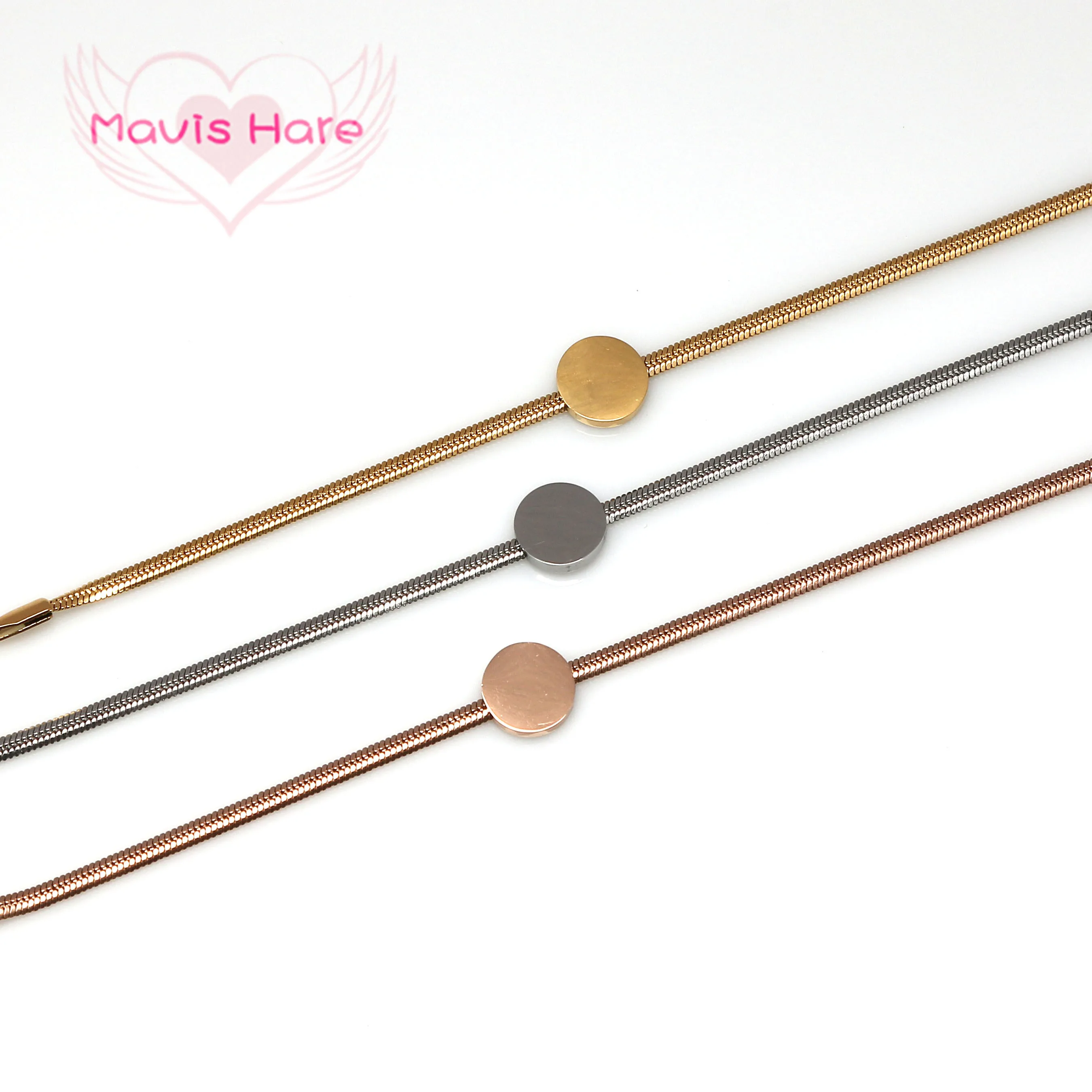 Mavis Hare круглый гладкий браслет из нержавеющей стали коллекция змеи цепочка в