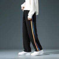 casual trousers mens spring and autumn trend wild straight pants male students autumn loose sports wide leg pants