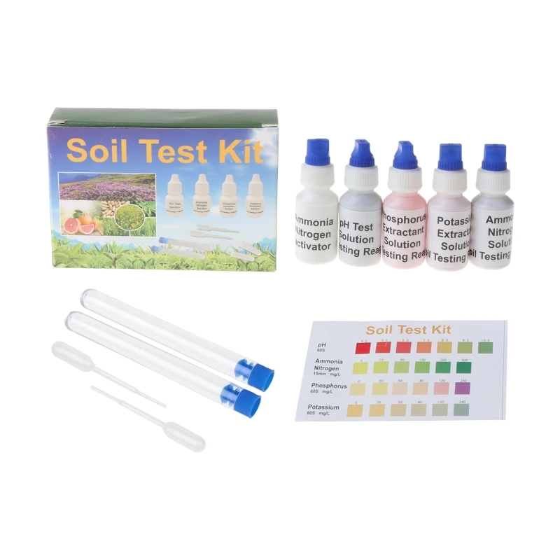 

Soil PH Test Solution Phosphorus N1 Nitrate P1 Potassium K1 K2 Extractant Testing Reagent Kit KX4B