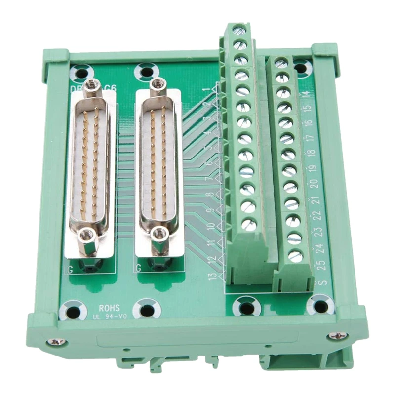 Двойная штыревая головка разъем для монтажа на DIN рейку интерфейсный модуль