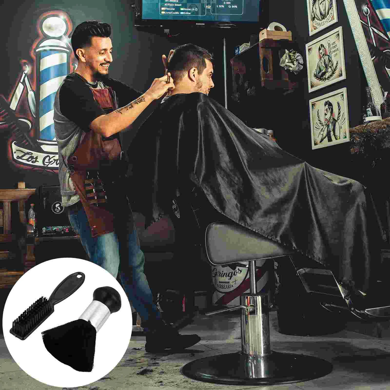 

2pcs Haircut Neck Duster Hair Brushes Salon Home Barber Cleaning Brushes