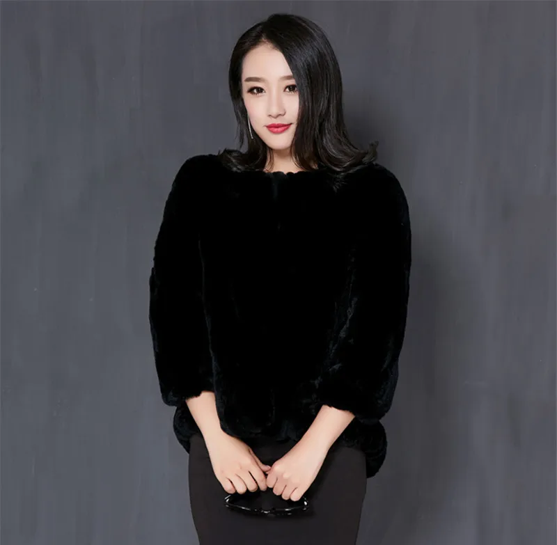 Мех кролика рекс пальто со шнуровкой низкий толстый каблук теплая верхняя одежда