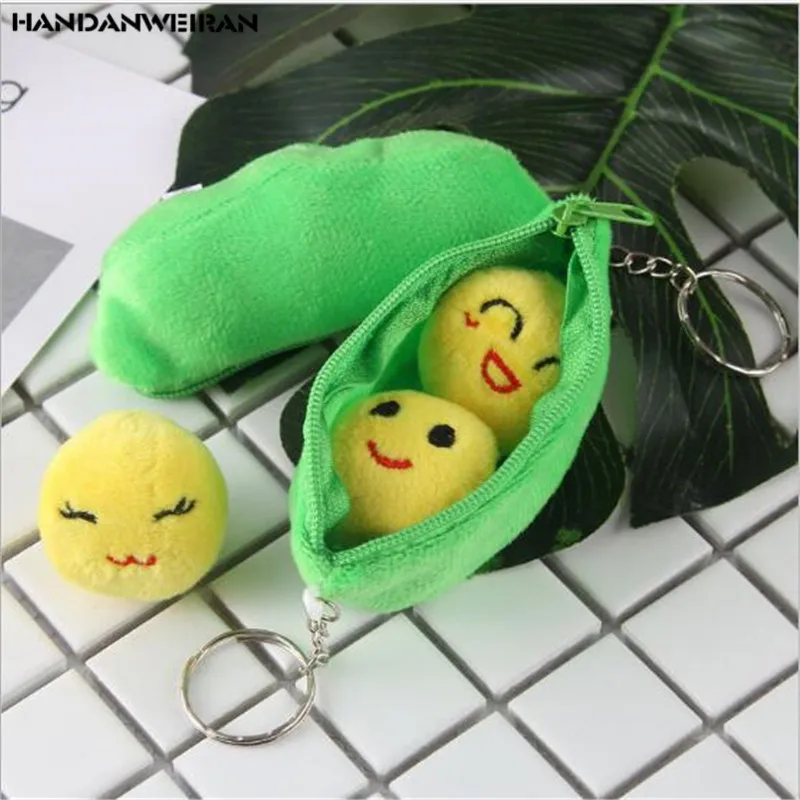 1 шт Новый 10 см Kawaii Плюшевые игрушки Интересные Гороховая кулон подарок на