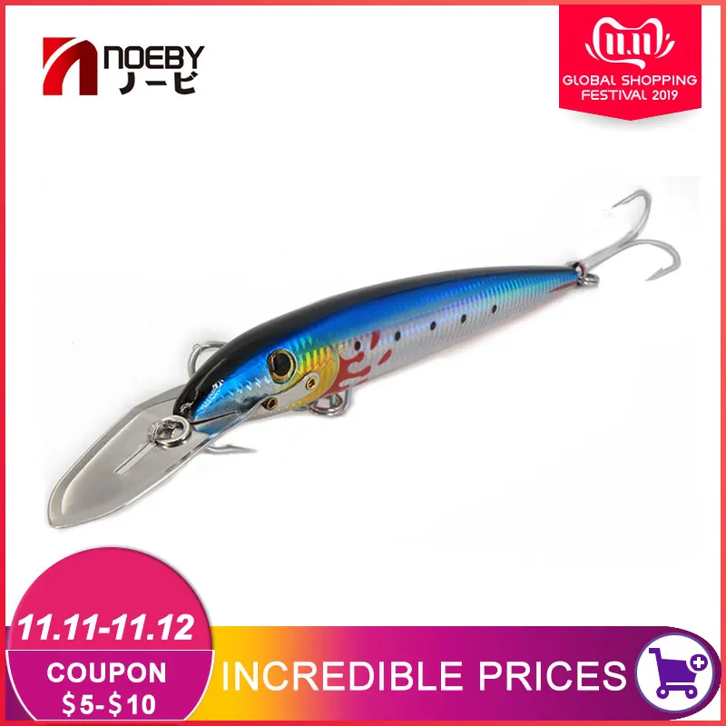 noeby стиль minnow 9904 искусственная жесткая приманка из нержавеющей стали для губ 20 см 65 г с коробкой для домашних животных pescar Hunt house