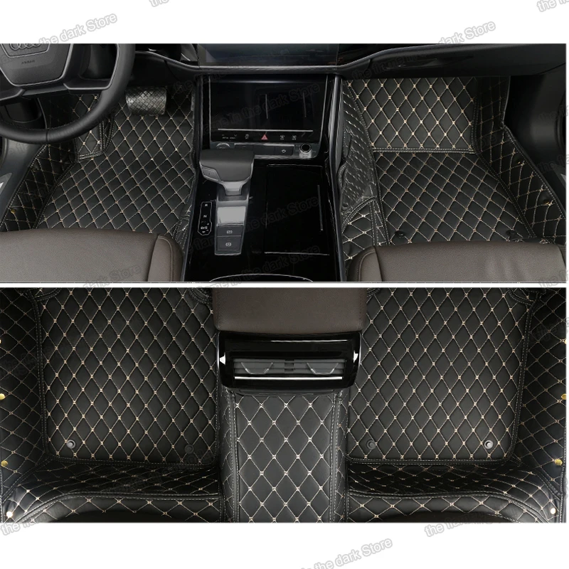 

leather car floor mats for audi q8 2019 2021 2020 2022 carpet rug MN interior accessories cover luxury sline auto styling