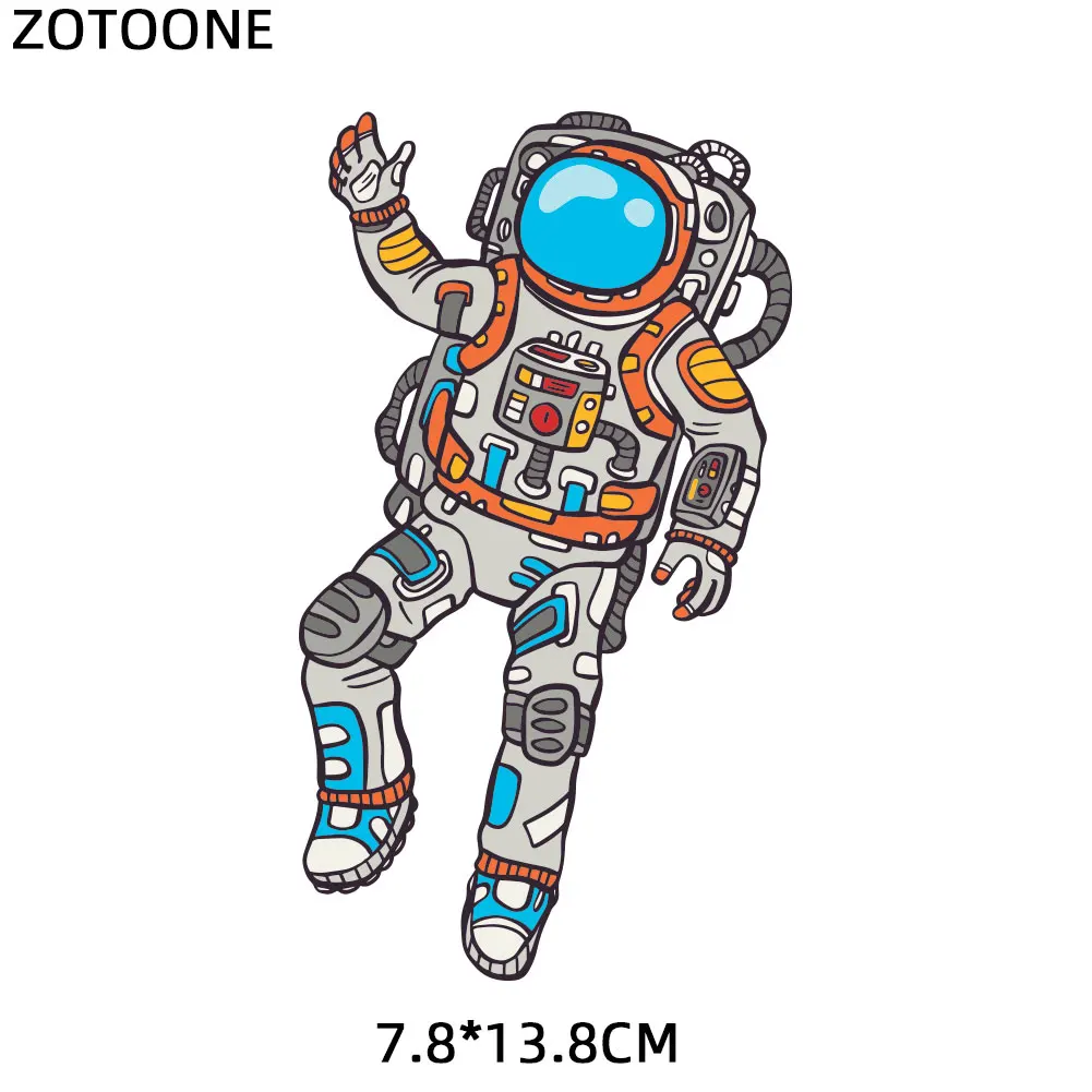 1361 ZOTOONE нашивка с космонавтом космическая планета наклейки железные на переводах для одежды футболка аксессуар Аппликация DIY теплопередача G - Цвет: 1361