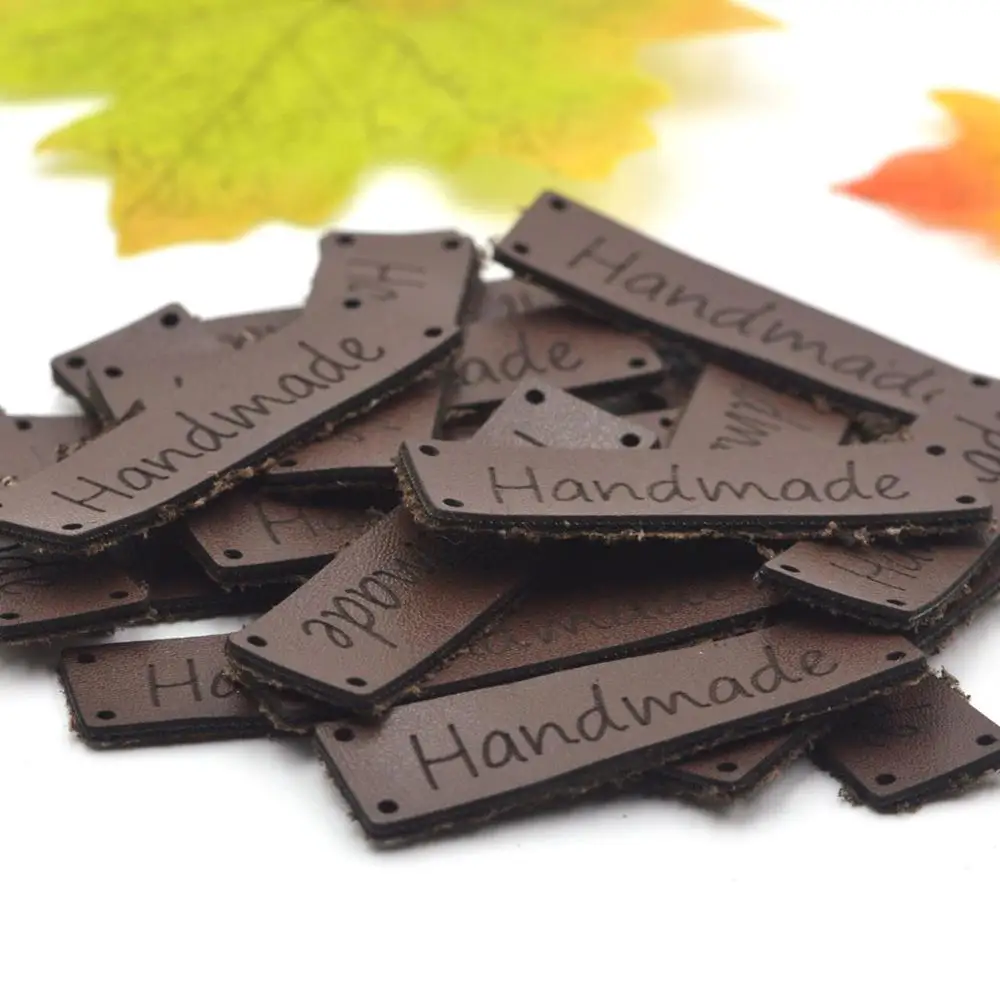 KALASO 20 штук коричневая Цвет ручной работы этикетки для одежды кожаной теги джинсы