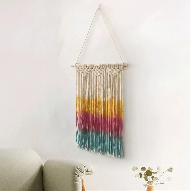 

Simple Bohemian Color Woven Tapestry Home Living Room Decorative Wall Hanging Tapestry Hanging Decoration New