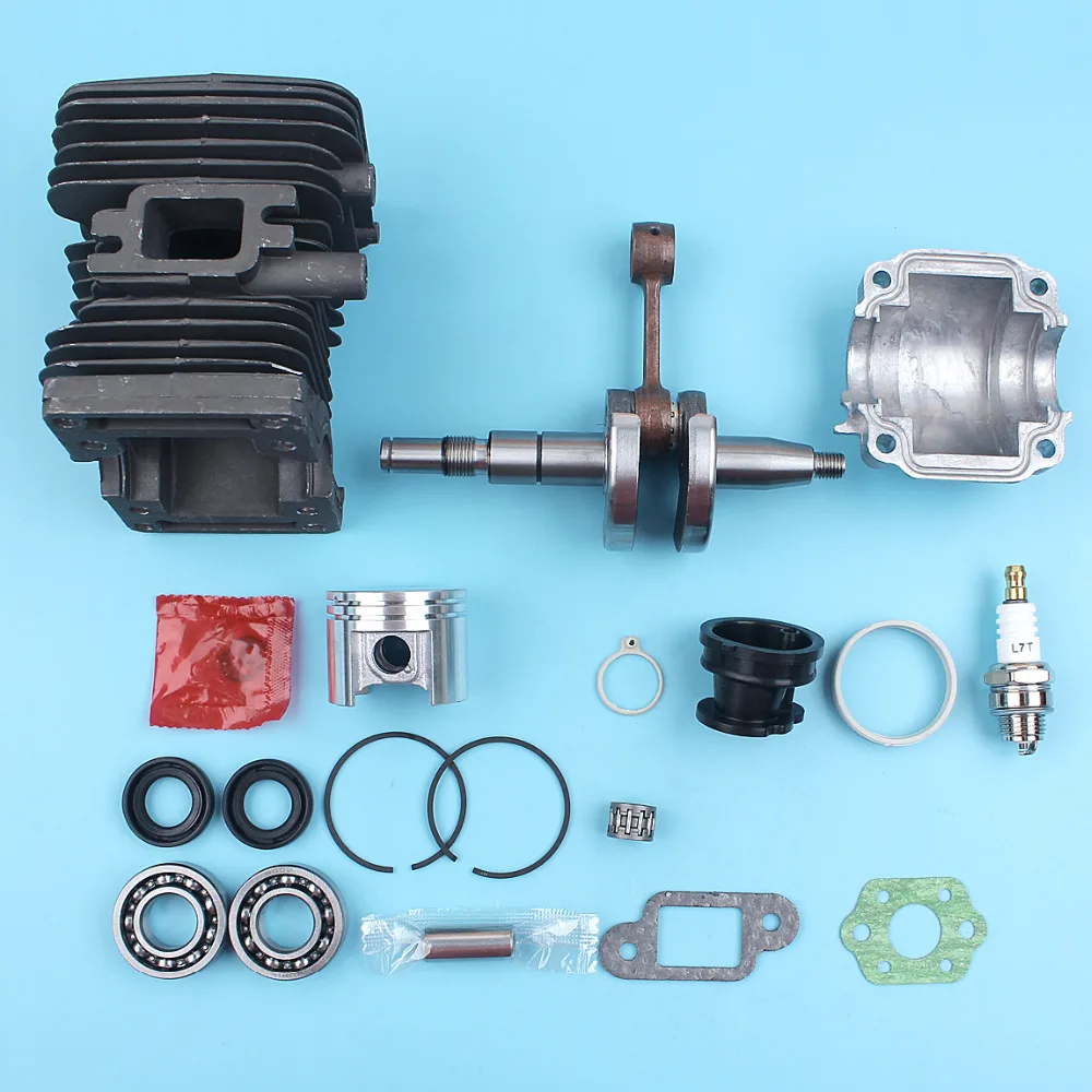 Cylinder Piston Crankshaft Engine Pan Kit For STIHL MS170 MS180 017 018 MS 180 170 Chainsaw 38mm Nikasil Plated Intake Manifold