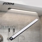 Горячая Распродажа ультратонкий светильник 20 см 40 см 60 см 80 см светодиодный USB индукционный ночник ручной датчик движения подметания под светильник для шкафа светильник шкафа