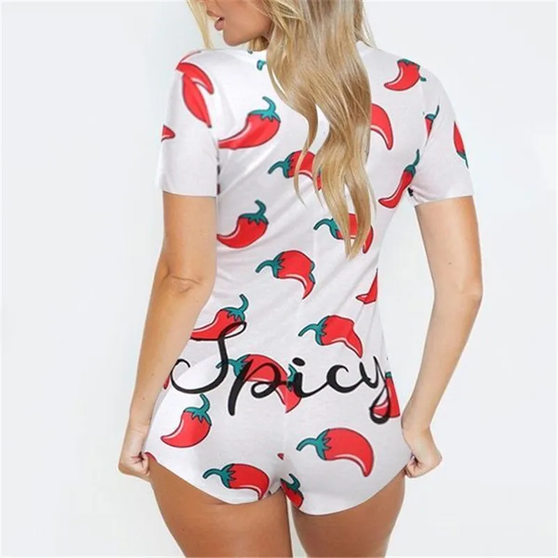 

Deep V-neck Bodycon Sexy Jumpsuit Long Sleeve Romper Leotard Button Bodysuit Floral Print Nightclub Party High Street Bodysuit