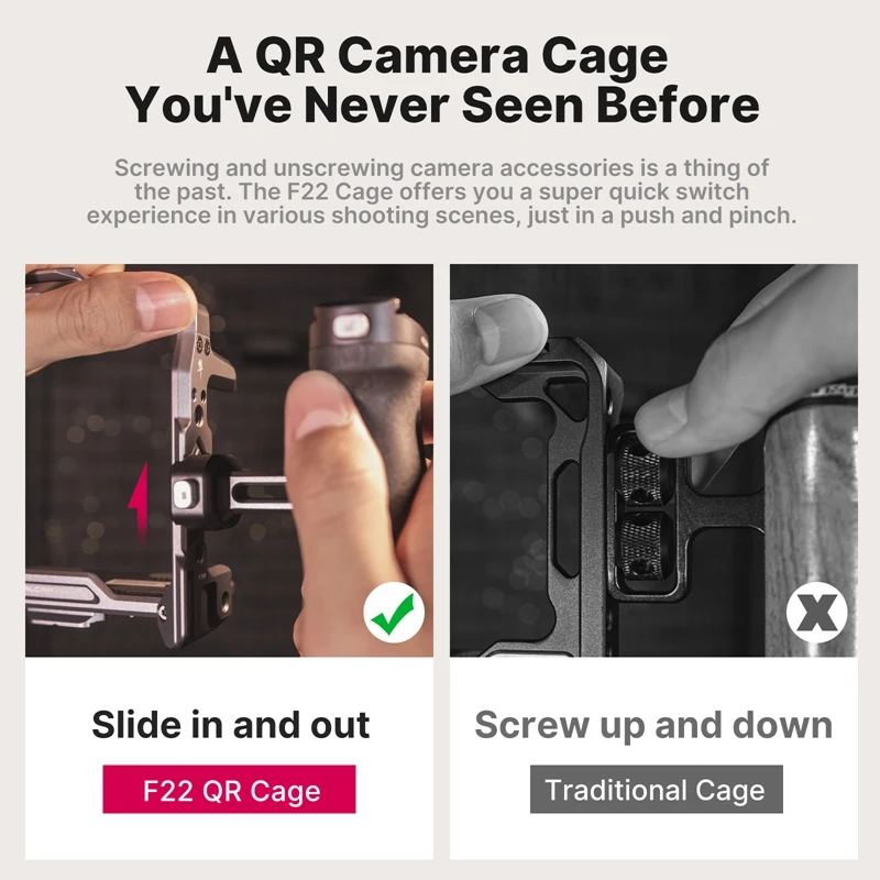 Комплект ручек для камеры Ulanzi Falcam F22 Quick Relase Plate Canon R5/R6 Sony A7M3 A7R4 A1 Nikon Z5 Z6 Z7 II |