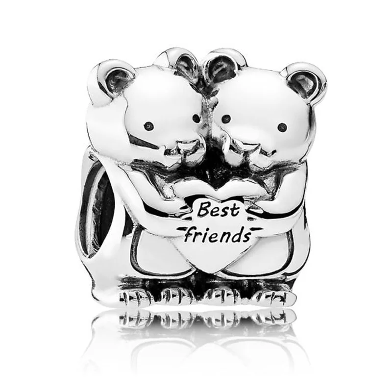 Real Owl Baby Boy &amp Girl Bear Teddy Bears Hugging Elephant Monkey Beads 925 Sterling Silver Charm Fit Bracelet Fashion Jewelry |