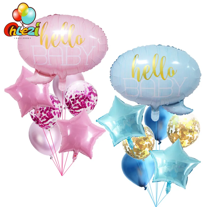 5/7 шт Hello Baby shower Фольга воздушные шары это для маленьких девочек и мальчиков