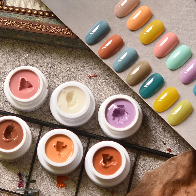 

Yayoge Solid Cream Gel Polish 72 Color Painting Gel Color Mud Gel Nail Manicure for Solid Pudding gel Highly Pigmented