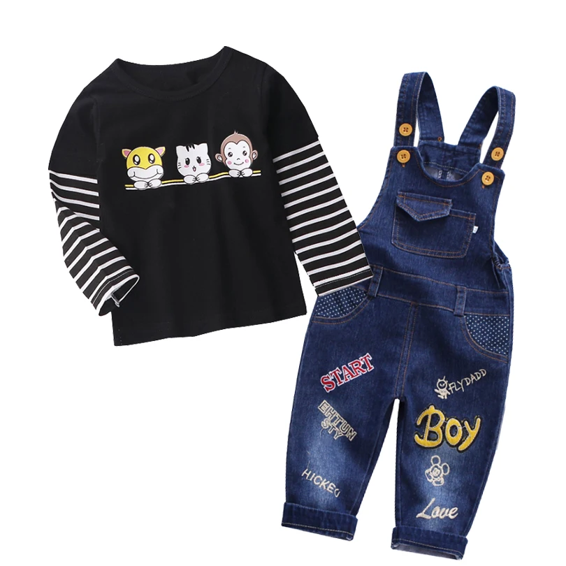 0-3years Spring and autumn Baby Boy Denim Pants Casual Printed Toddler Trousers Jeans |