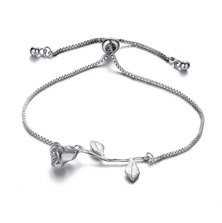 DoreenBeads модный эмалевый кулон для женщин, девушек, розовое золото, красный цветок розы, кулон 50 см(19 5/")-45 см(17 6/8"), длинный 1 шт