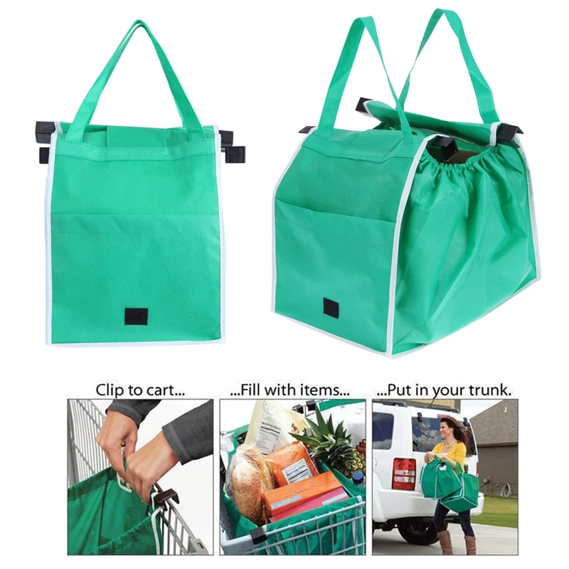 Экологически чистая Складная многоразовая сумка магазина супермаркета утолщенная Тележка для покупок сумки портативные сумки для продукт...