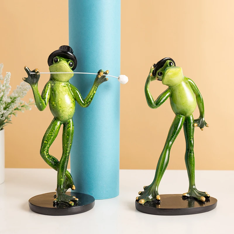 Статуэтка декоративная лягушка статуя для подарка домашний офисный стол садовый