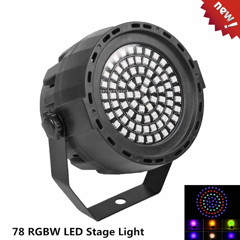 

78 LED RGB Excited Strobe Flash Lights Sound Activated Disco DJ Party Holiday Christmas Music Club Stage Lighting Effect