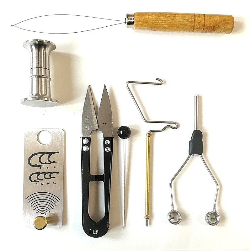 KKWEZVA set silver grade rotary fly Tying Vise  C-Clamp strengthened Hard Jaws 360 degree rotation precision fly tying tools