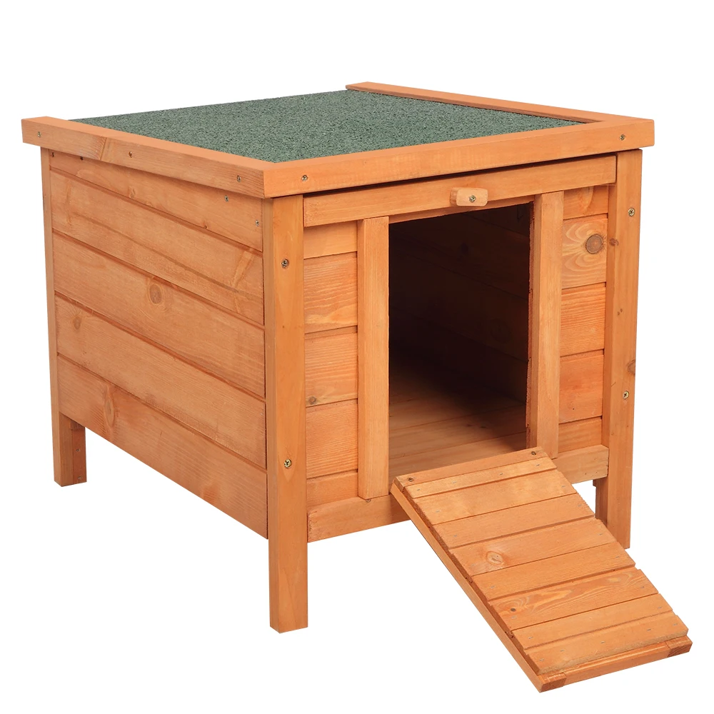 

20" Wooden Waterproof Rabbit Hutch Pet Cage Bunny Chicken Coop Small Animal House Habitat Natural Wood Color[US-Stock]
